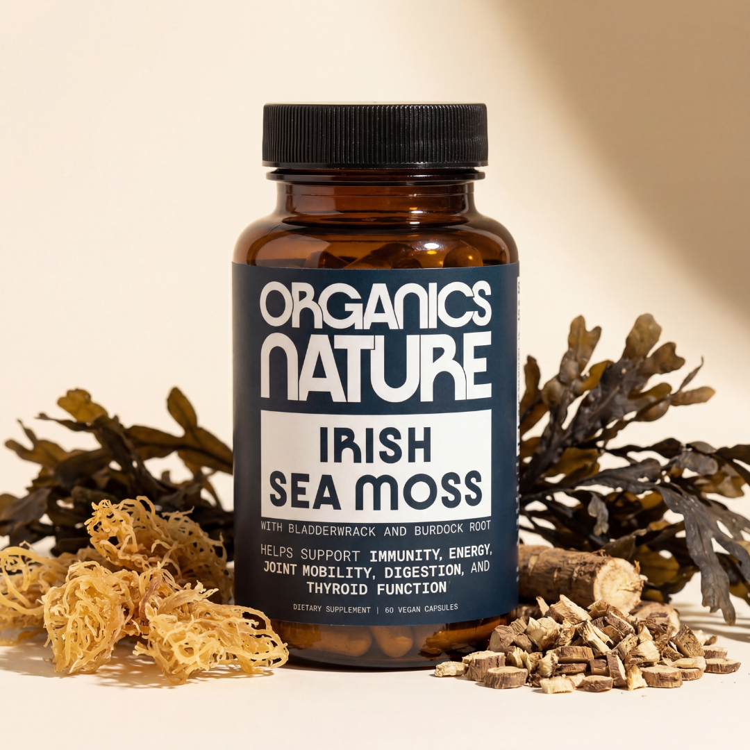 Irish Sea Moss Capsules With Bladderwrack and Burdock Root