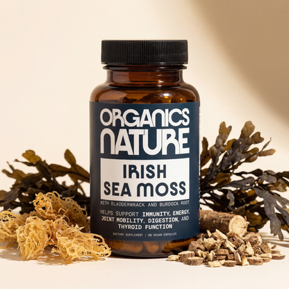 Organic Irish Sea Moss With Bladderwrack and Burdock Root - 45 Servings