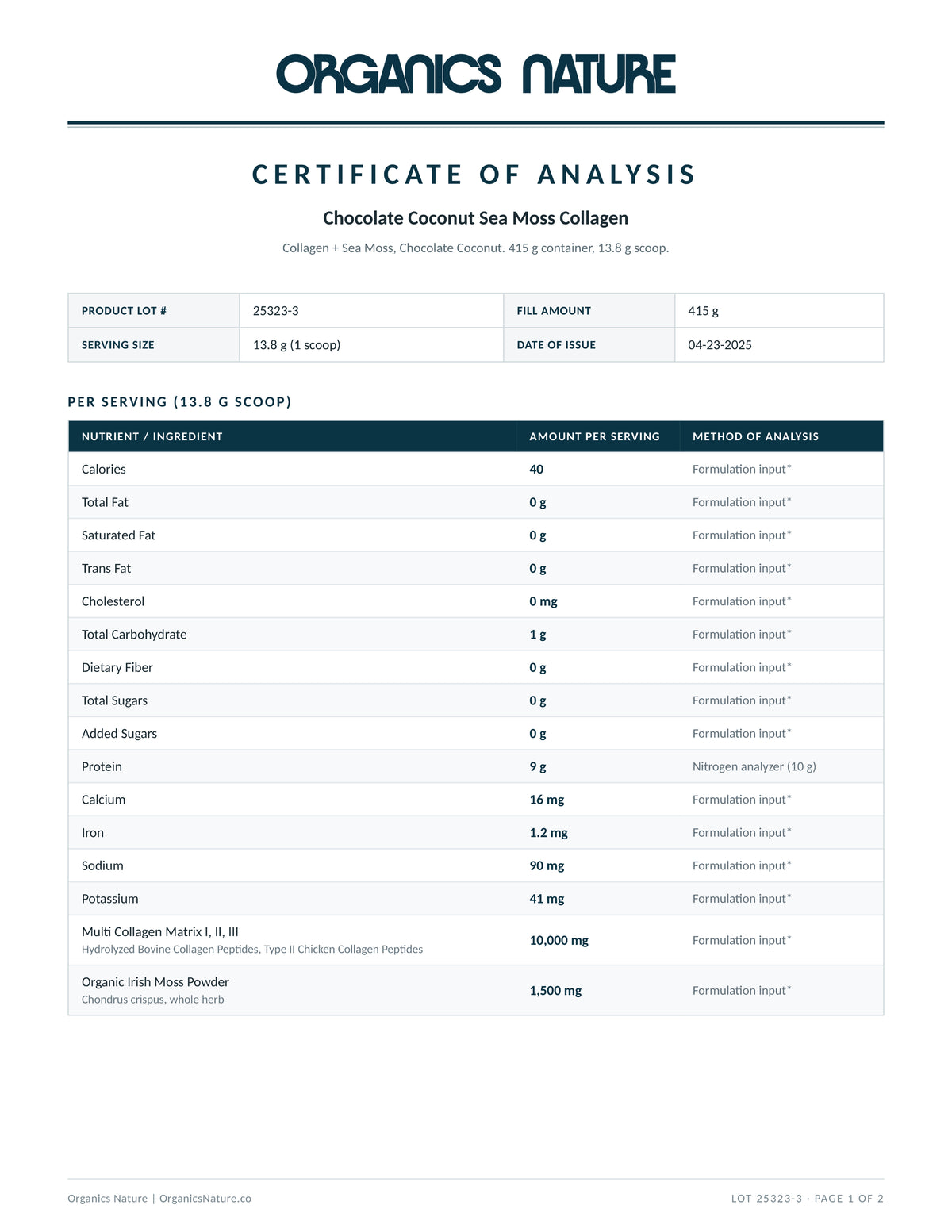 Lab Results & Testing — page 1