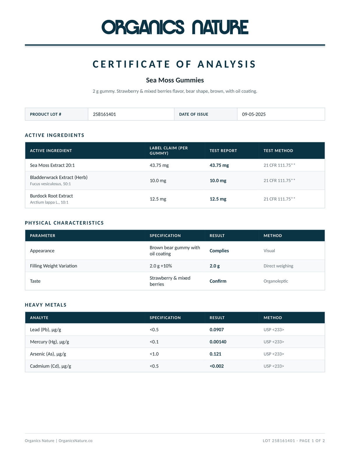 Lab Results & Testing — page 1
